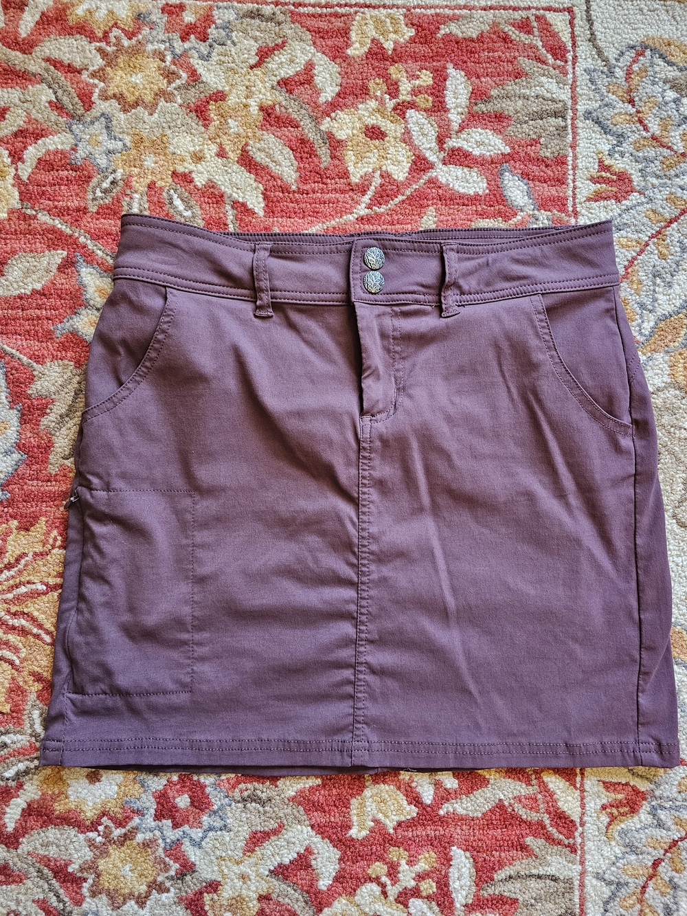 Women’s PRANA Plum Cotton Blend Casual Skirt Skort